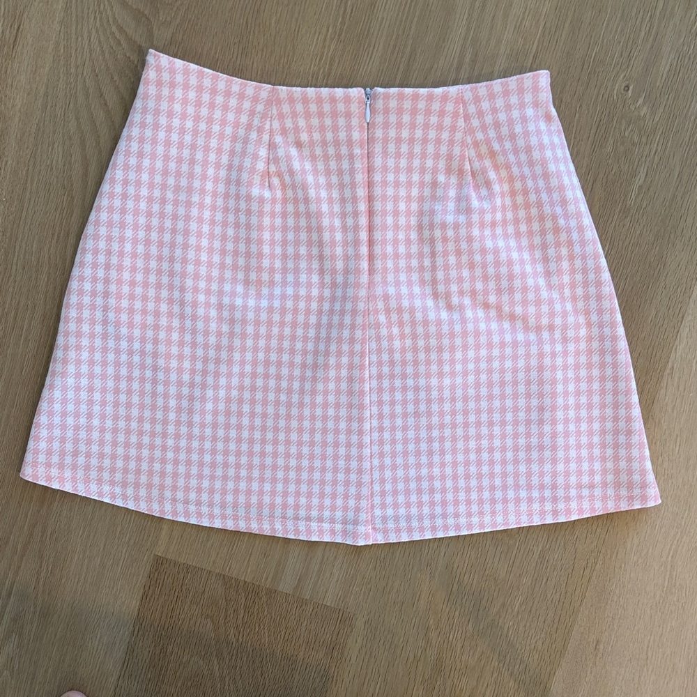 Altar'd State Pink Checkered Mini Skirt - Picture 4 of 4